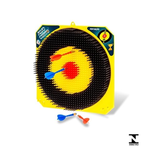 Jogo De Dardos Infantil Alvo Certo Com 4 Dardos Sem Ponta - Cardoso Toys