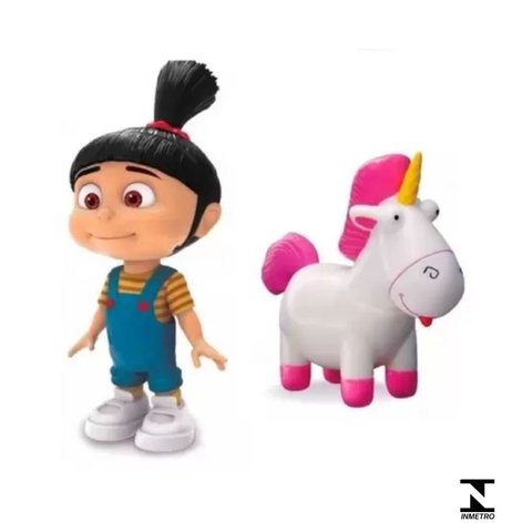 Boneco de Vinil Agnes e Fluffy - Líder Brinquedos
