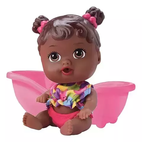 Boneca Little Dolls Banheirinha Negra - Divertoys