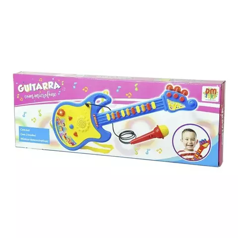 Guitarra com Microfone Sortida - Dm Toys