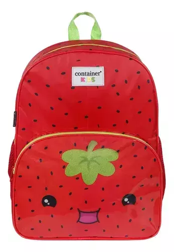 Mochila Escolar G Infantil Menina Strawberry Container Kids