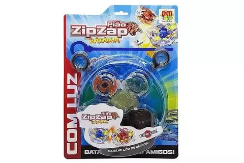 Pião E Arena Zip Zap Batalha Com Luz - DM Toys