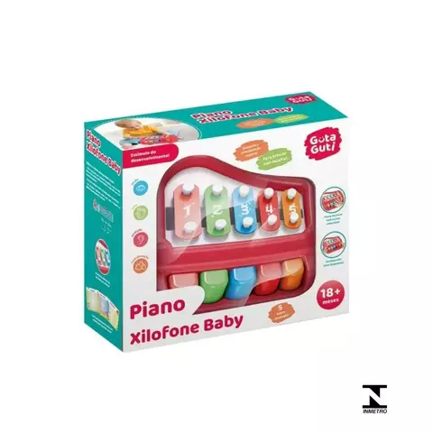 Brinquedo Educativo Piano Xilofone Baby 5 Notas - Dmtoys