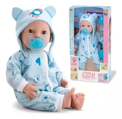 Boneco New Born Brincando de Pijama - DiverToys