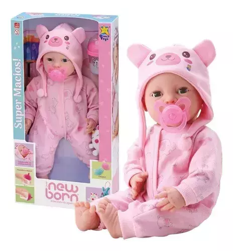 Boneca New Born Brincando de Pijama - DiverToys