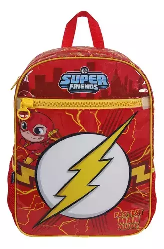 Mochila Escolar G Infantil Menino The Flash DC Super friends