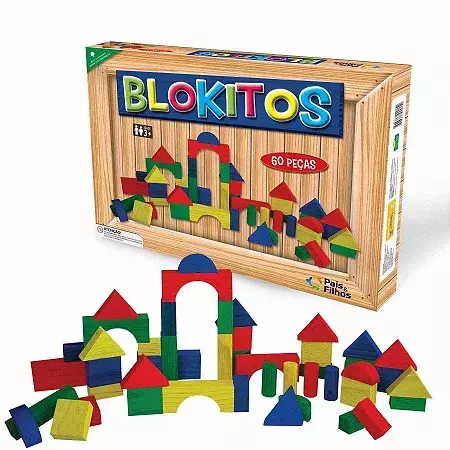 Blocos de Montar Blokitos 60 Peças - Pais e Filhos