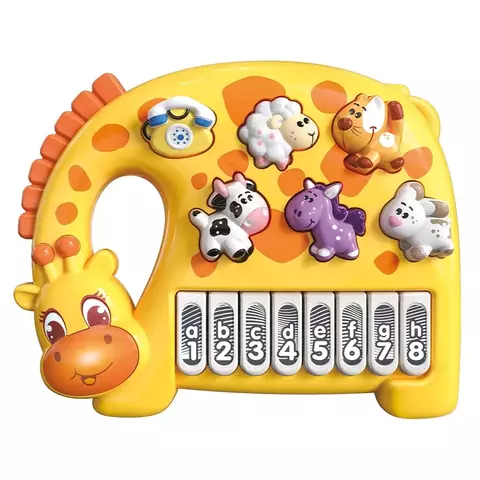 Brinquedo Educativo Musical Teclado Girafa - Dm Toys