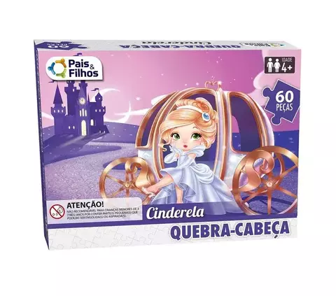 Quebra-Cabeça Cinderela 60 peças - Pais E Filhos