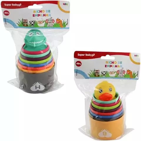 Brinquedo Tubarão de Empilhar Copinhos - BBR Toys