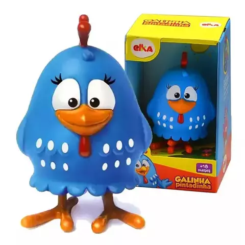 Boneco Galinha Pintadinha em Vinil 14cm - Elka