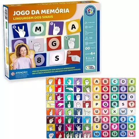 Jogo Da Memória Linguagem Dos Sinais - Pais E Filhos
