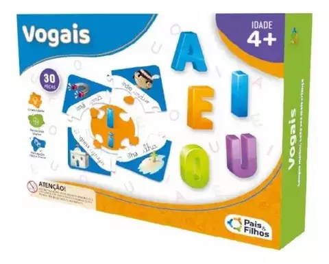 Jogo Pedagógico Brincar De Aprender Vogais - Pais E Filhos - comprar online