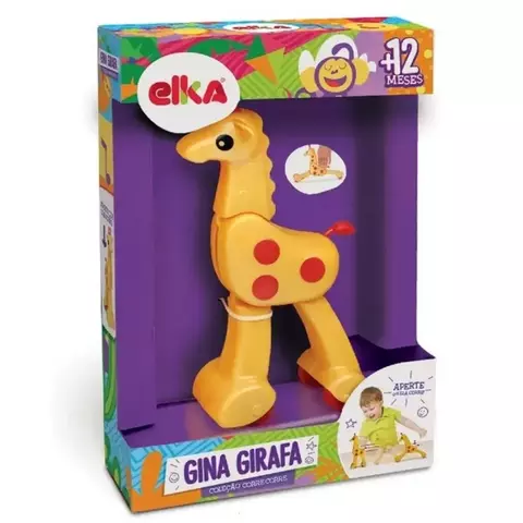 Brinquedo para Bebe Gina Girafa Com Fricção - Elka