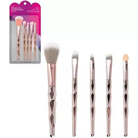 Kit Pincel de Maquiagem Gold - Art Brink