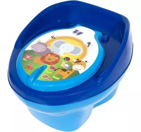 Troninho Penico Azul Infantil Bichinhos Azul Styll Baby