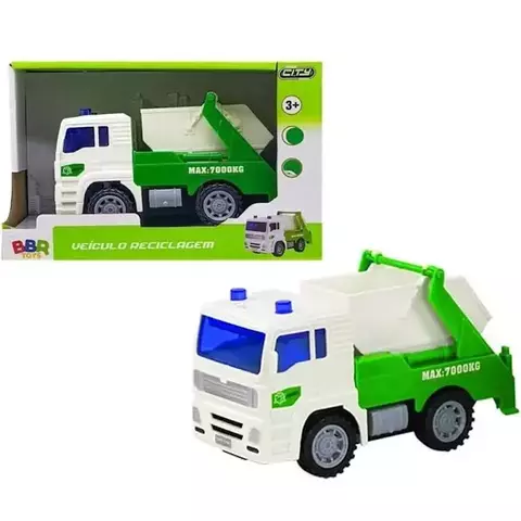 Caminhão Reciclagem Entulho c/ Fricção Luz e Som - BBR Toys - comprar online