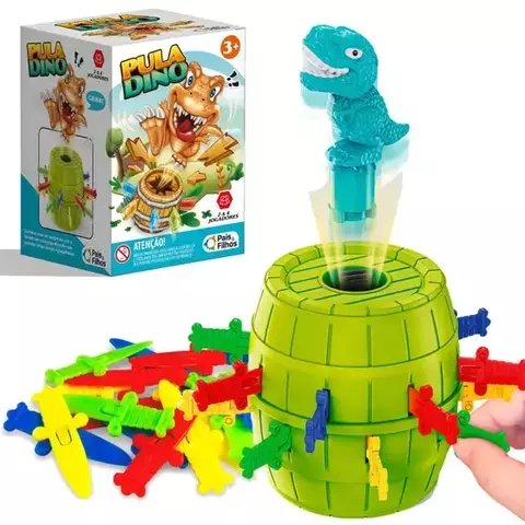 Jogo Infantil Pula Dino - Aventura Divertida Da Pais & Filhos