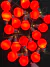 20 FOCOS GRANDES LUCES LED  COLOR ROJO, ELECTRICO Cod: PMB-M ROJO