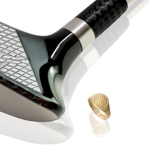Anel de golfe, Birdie de prata com banho de ouro