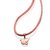 Choker A Pomba da Paz com Pingente em Prata Banho de Ouro Rose e Cordão de Cetin Rosa