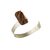 Pulseira em prata marcada com detalhe em madeira rustica