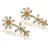 Brinco com pedra ametista em prata com banho de ouro branco - buy online