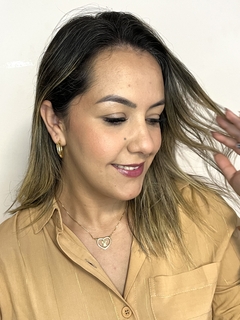 CORRENTE DE CORAÇÃO COM FILHA MENINA FOLHEADO EM OURO 18k na internet