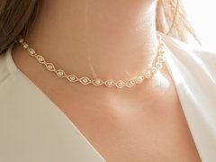 CHOKER MIA COM PEROLAS - Lunelli Semijóias