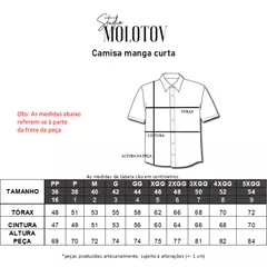 Camisa Boston - Molotov Camisaria - camisas estampadas do PP ao 5XGG