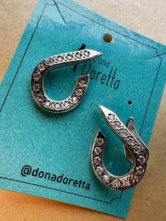Brinco Gota aberta strass