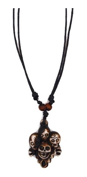 Collar Vudu Con Esqueletos Pirata Terror Halloween Disfraz