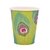 VASO DE POLIPAPEL PAVO REAL impresion metalizada x 6 un