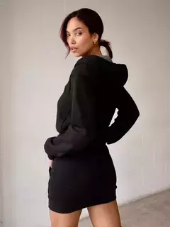 Vestido Maxi Buzo Capucha Frisado en internet