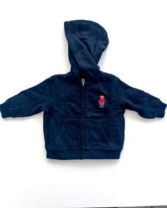 Campera Polo Ralph Lauren Bebe Negra Osito Bordado Talle 9 M