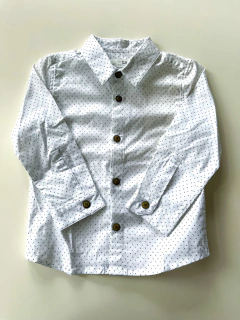 Camisa Zara Bebe Blanca Con Pintitas Talle 18-24 Meses