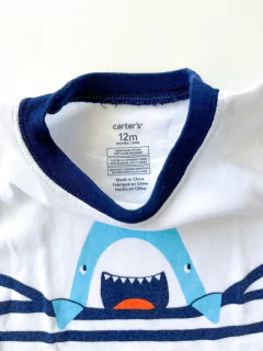 Pijama Carters Estampa Tiburon Talle 12 Meses en internet