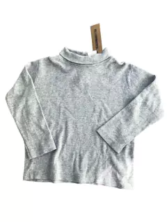 Remera mangas larga zara gris talle 2-3 años