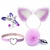 Kit - Rabo de Coelho com Tiara de Orelhas - Grampos para os seios em Metal e Gargantilha - SI Código do Produto: 7048