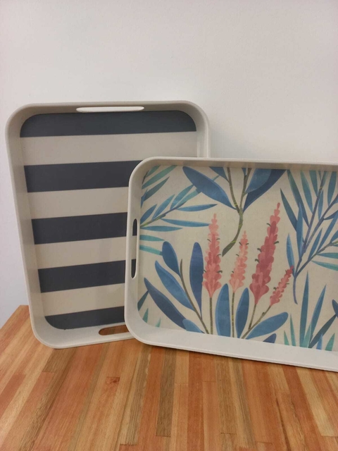 BANDEJA FLORES ROSA/RAYAS