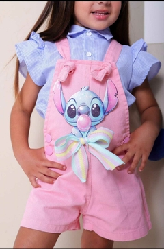 Macacão Stitch Rosa