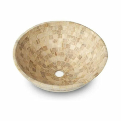 BACHA DE APOYO REDONDA TRAVERTINO - comprar online