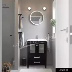 Vanitory Línea Anzio De Madera Laqueado Con Mesada - comprar online
