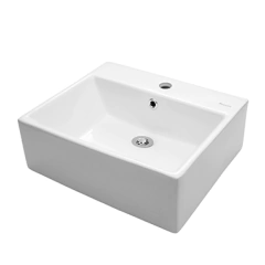 BACHA DE PORCELANA SANITARIA DE APOYAR CON 1 AGUJERO PIAZZA - comprar online