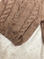 Cardigan trenzas / chocolate - comprar online