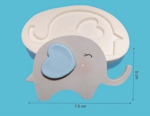 MOLDE DE SILICONE - ELEFANTE (M)
