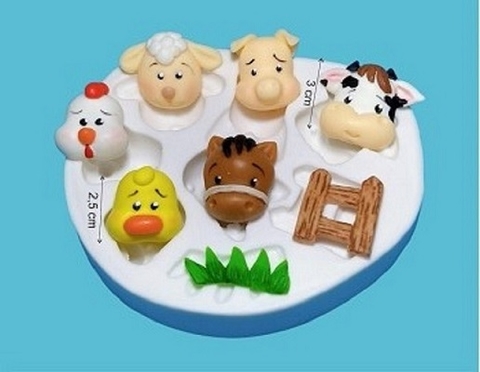 MOLDE DE SILICONE - ROSTINHO FAZENDINHA 1