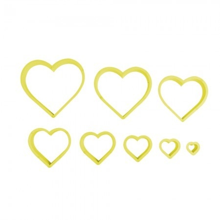 CORTADOR DE CORAÇÃO LISO C/ 8 PÇS