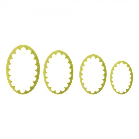 CORTADOR OVAL BABADO P C/ 4 PÇS