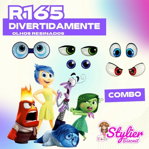 OLHOS RESINADOS DIVERTIDAMENTE 2 ADESIVO R165